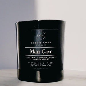 Man Cave | Wood + Leather + Brandy